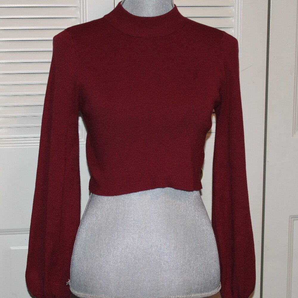 NWOT Blue Blush Knit Crop Sweater